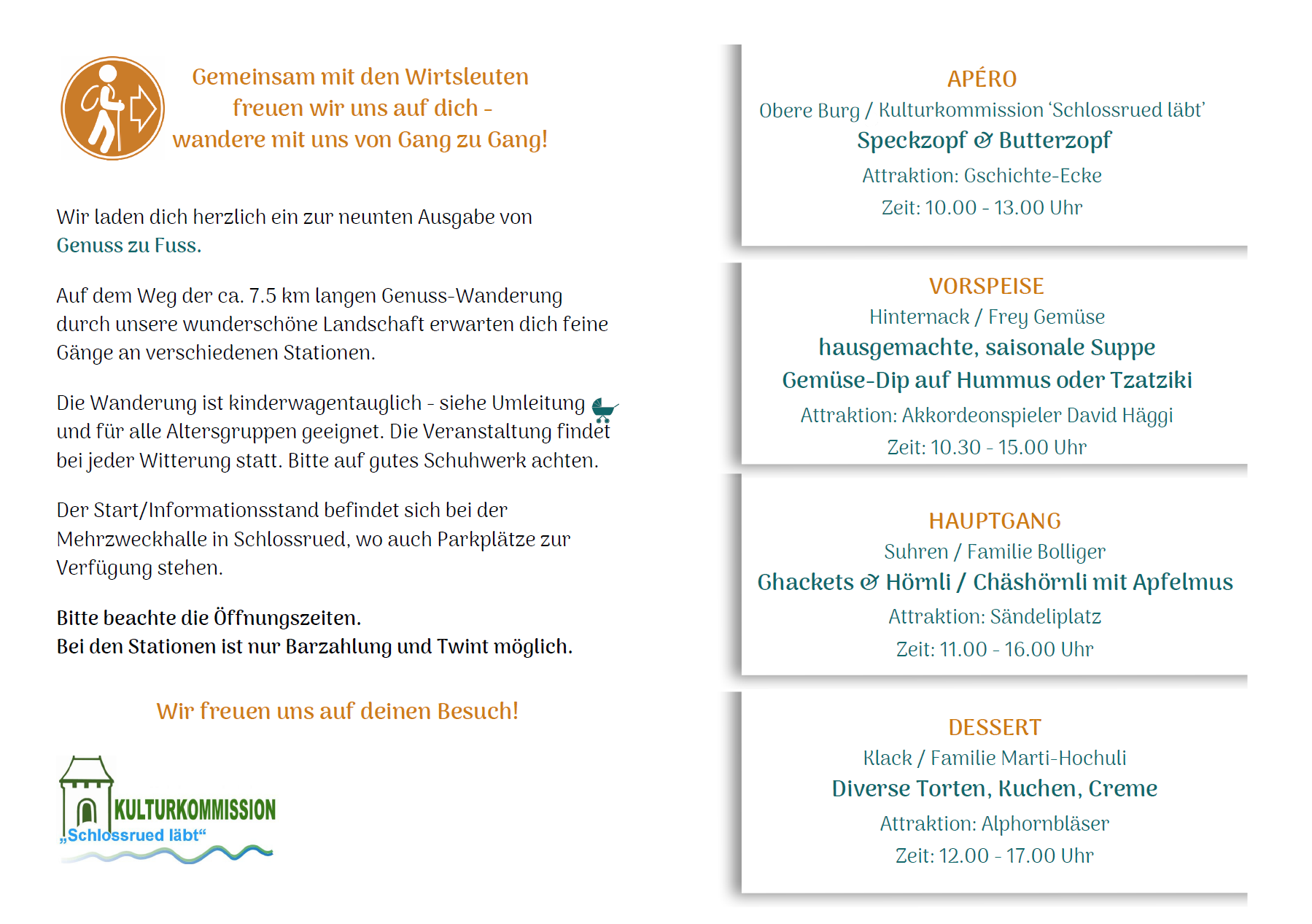 Flyer Genuss zu Fuss
